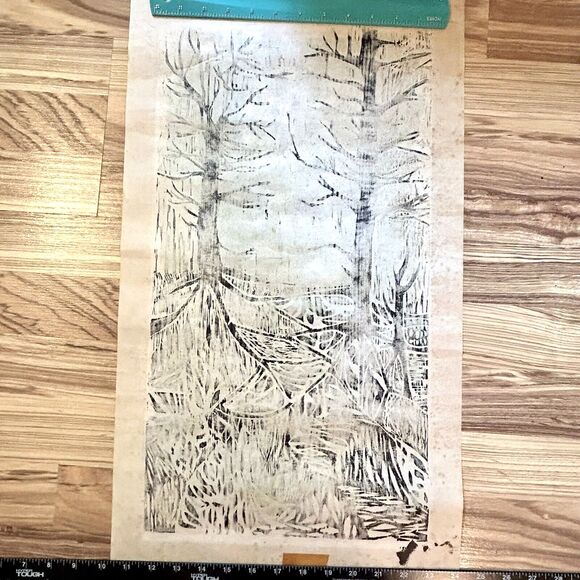 Sandra Rosen Holubow Print Signed Numbered Chicago Artist Trees Roots 14" x 23" - Picture 7 of 11